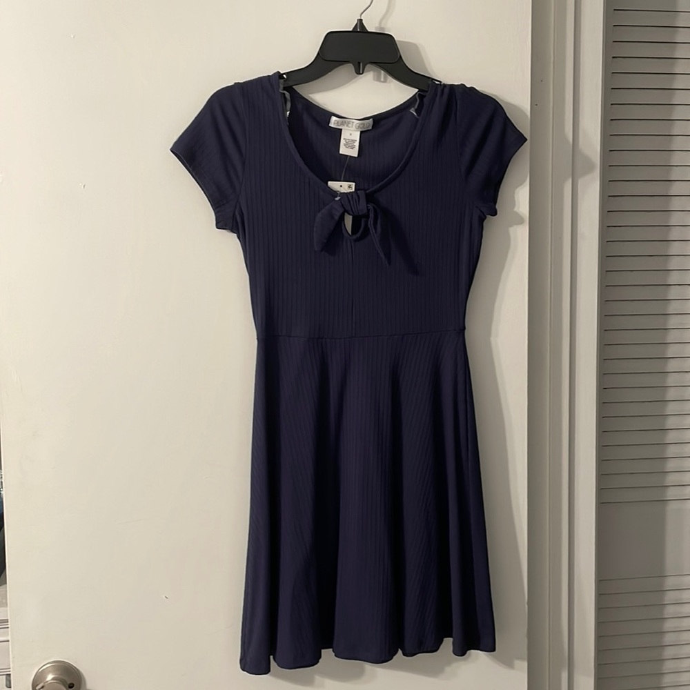 Navy ribbed dress, Planet Gold -Size S